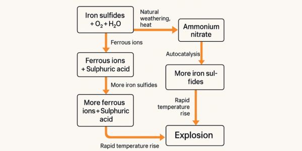 Reactive Ground Causes Explosion Risks in Mining: The Dangerous Chemistry of Iron Sulfide and Ammonium Nitrate